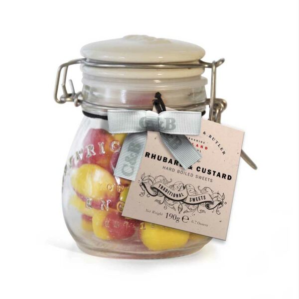 Cartwright & Butler Rhubarb & Custard Sweets in jar