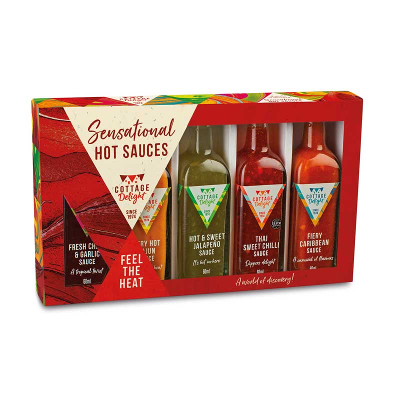 Cottage Delight Sensational Hot Sauces Christmas Gift Box