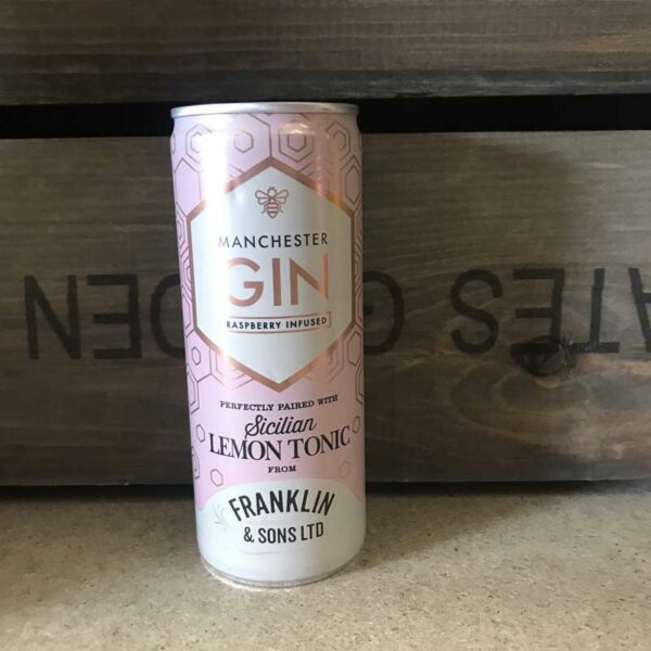 Manchester Raspberry Infused Gin w Franklin & Son Sicilian Lemon Tonic 250ml