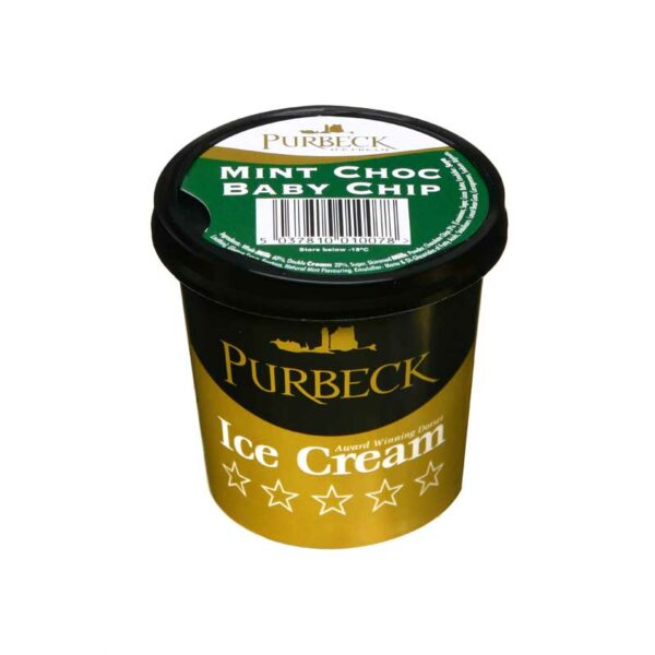 Purbeck Mint Choc Baby Chip Ice Cream (125ml)