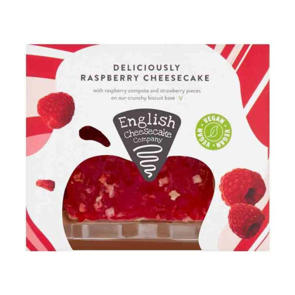 English Cheesecake Company Vegan Raspberry Cheesecake Slices (Pack of 2)