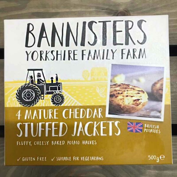 Bannisters Mature Cheddar Stuffed Jackets (Pack of 4)
