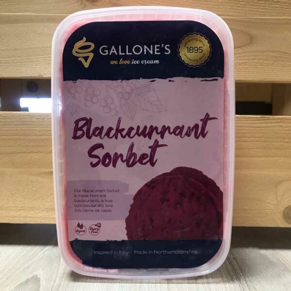 Gallone's Blackcurrant Sorbet (1 Litre)