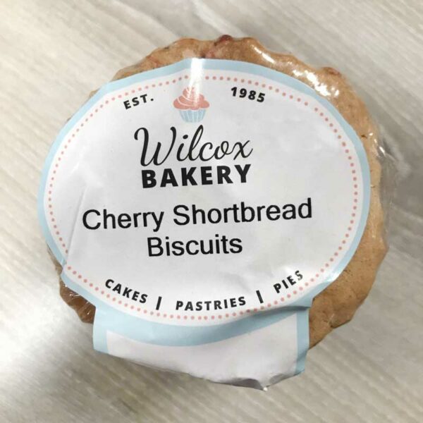 Wilcox Bakery Cherry Shortbread Biscuits (Pack of 5)