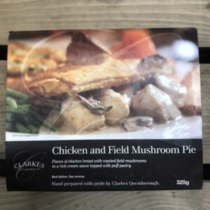Clarkes Queniborough Chicken & Field Mushroom Pie (325g)