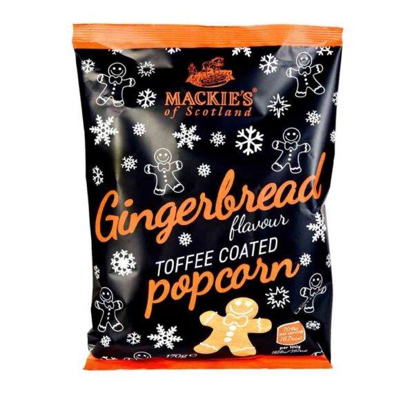 Mackie's Gingerbread Flavoured Toffee Coated Popcorn (170g)