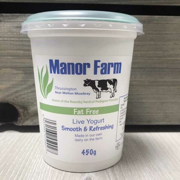 Manor Farm Fat Free Natural Live Yoghurt (450g)
