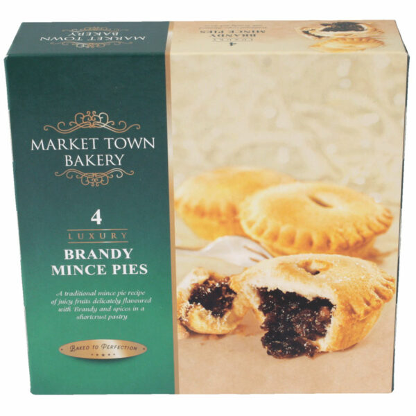 Market Town Bakery Brandy Mince Pies (Pack of 4)