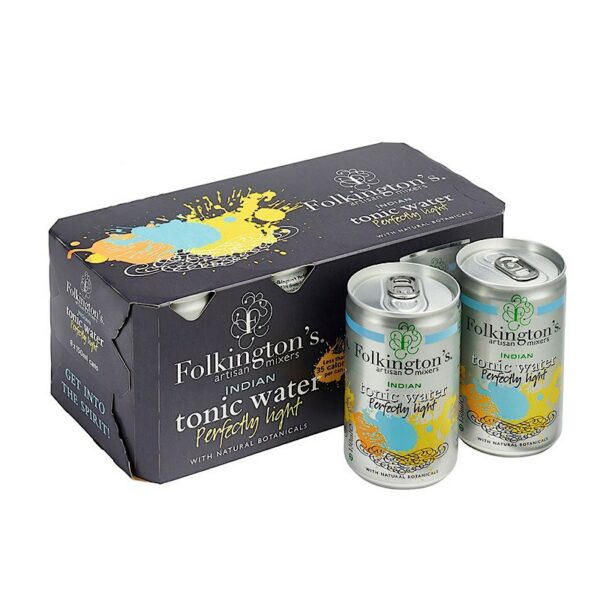 Folkingtons Perfectly Light Indian Tonic Water (Pack of 8)