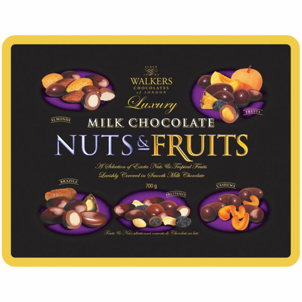 Walkers Chocolates Luxury Milk Chocolate Nuts & Fruits (700g)