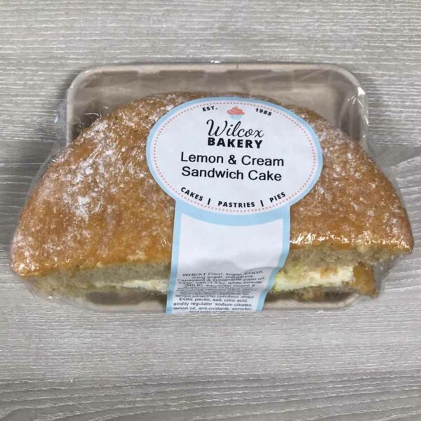 Wilcox Bakery Half Lemon & Cream Sandwich Cake